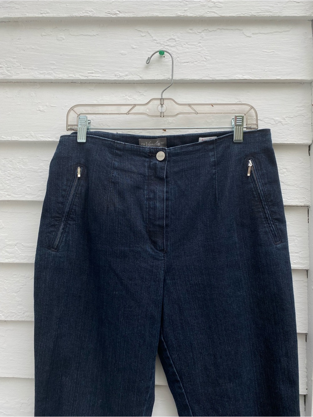 Vintage Vanilia Dark Blue Jeans Straight-Leg High-rise - Picture 2 of 9